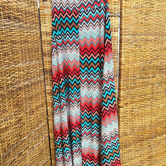Lock and Love Maxi Skirt Size L Fold Down Waist Southwestern Colors Turquoise - Picture 5 of 5